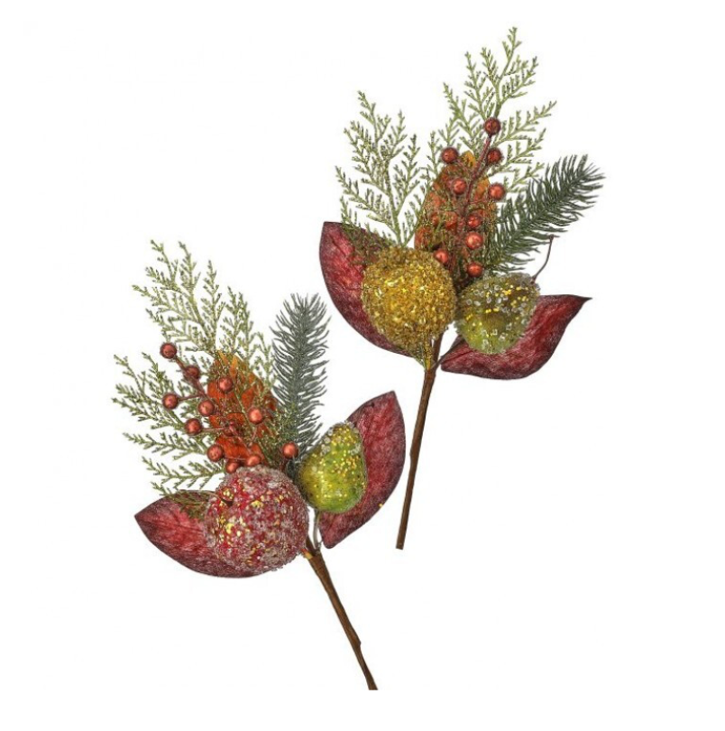 16" Beaded Del Robbia Berry Pick Assorted