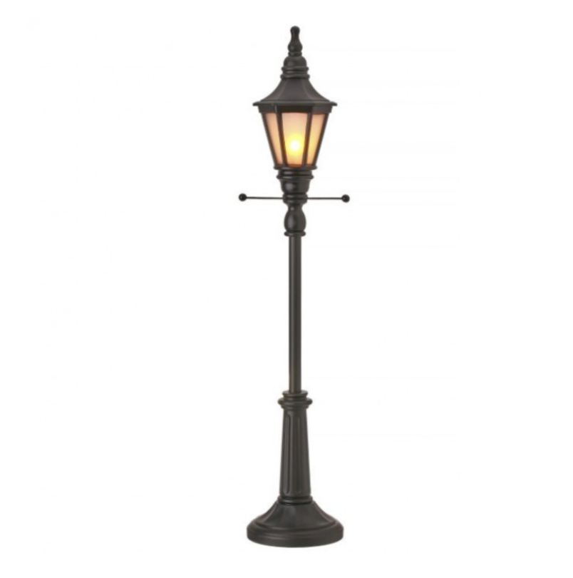 24" Led/Bty/Tmr Standing Lamp Post (Black)