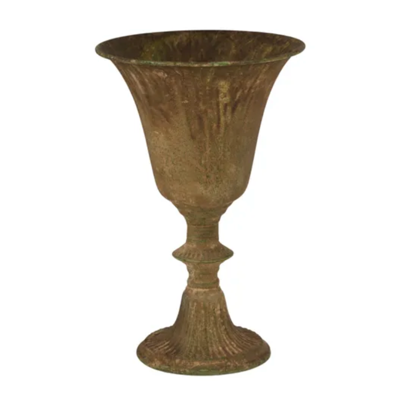 12"Hx8"Dia Waterproof Tin Footed Compote