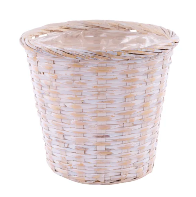 7.75"Split Wood Fern Pot Cover