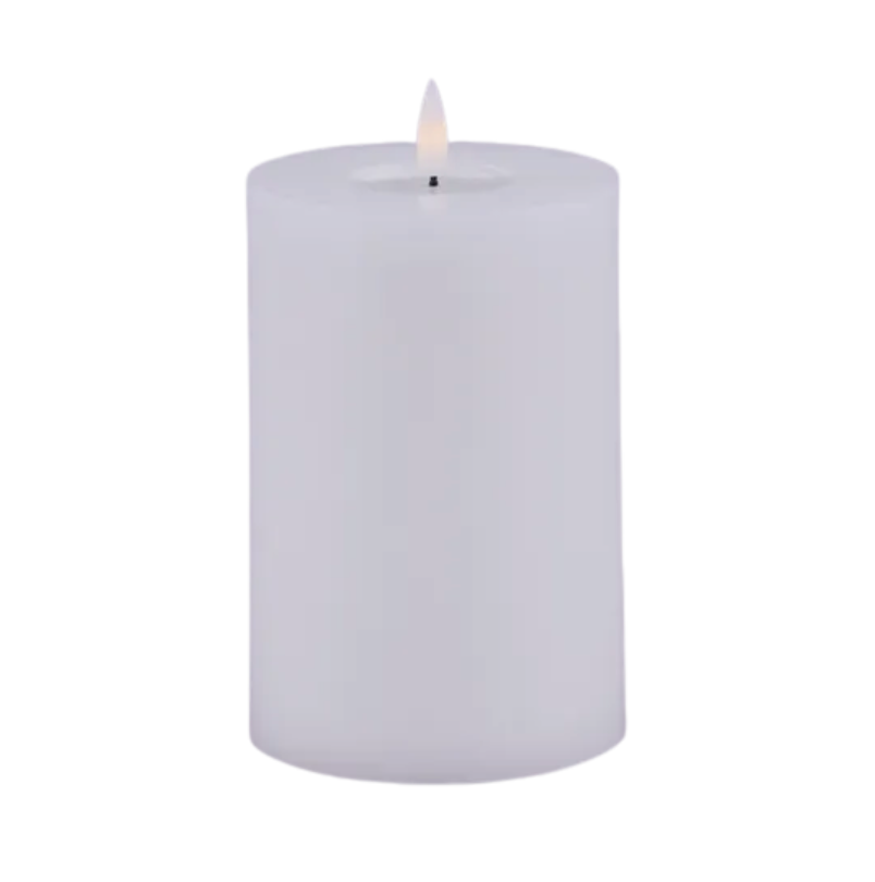 6"H x 4"Dia Flameless Melted-Look Candle