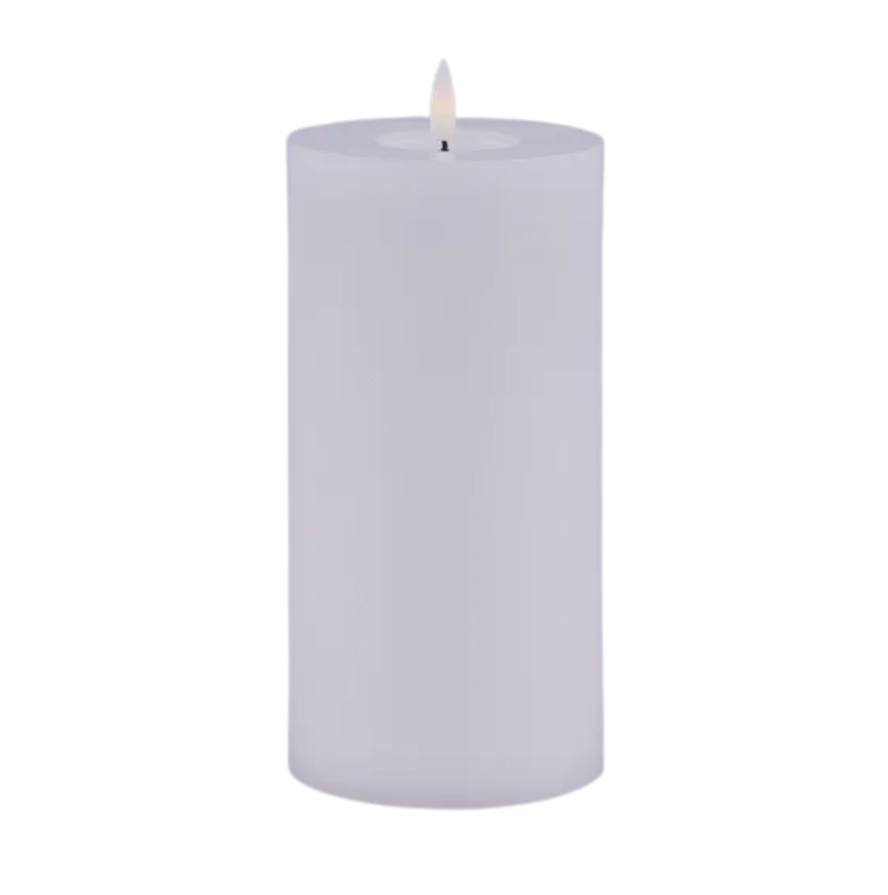 8"H x 4"Dia Flameless Melted-Look Candle