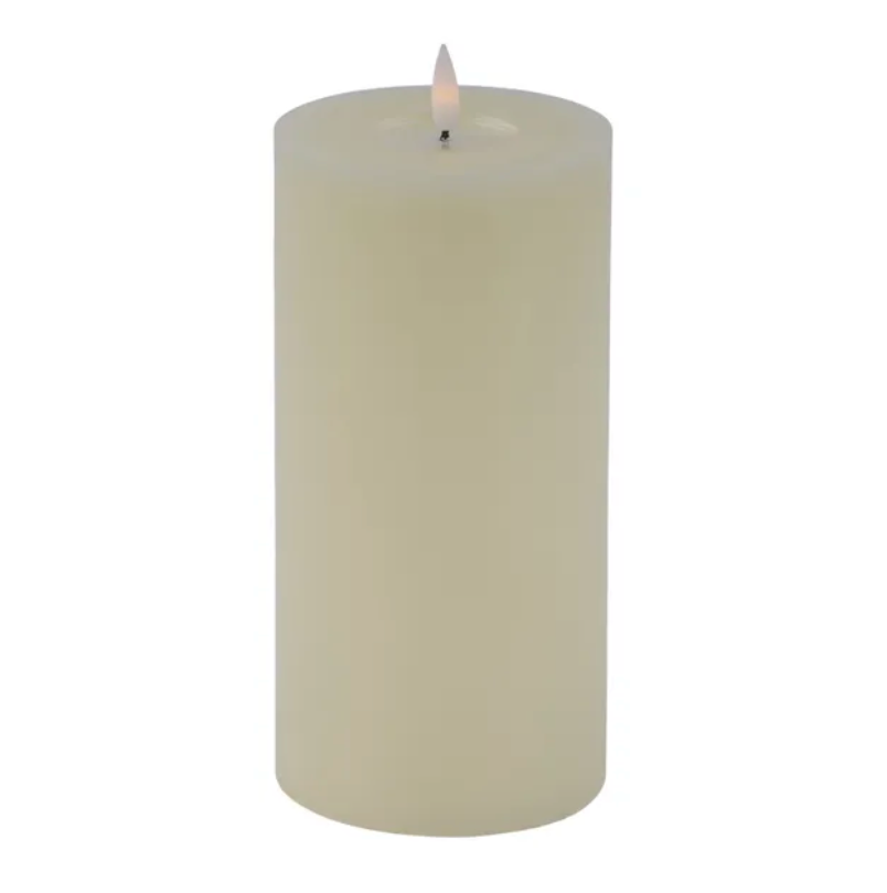 8"H x 4"Dia Flameless Melted-Look Candle