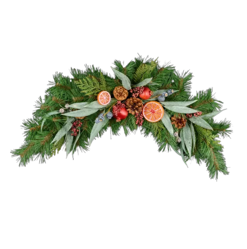 32"L Long Needle Pine W/Fruit Swag