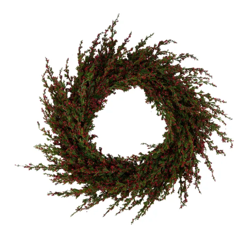 30"Dia Mini Berry/Arborvitae Wreath