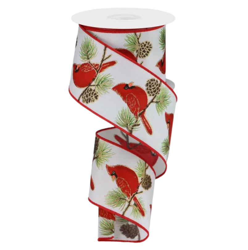 2.5" x 10yd Cardinal On Branch