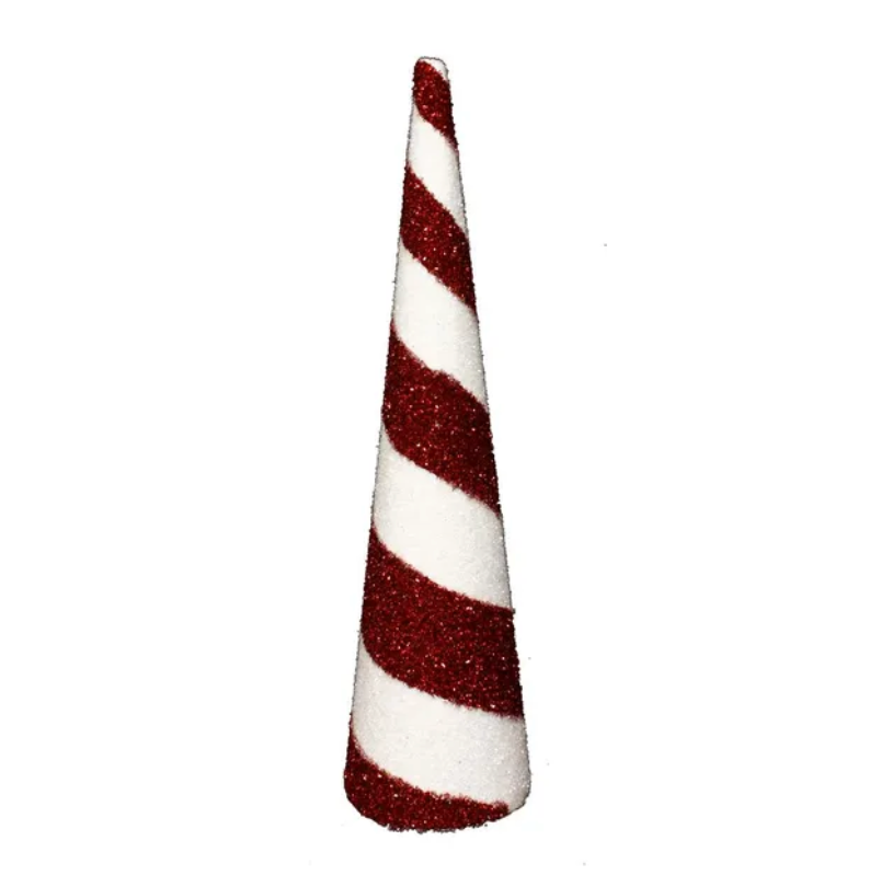 24"H Zigzag Glitter Stripe Cone