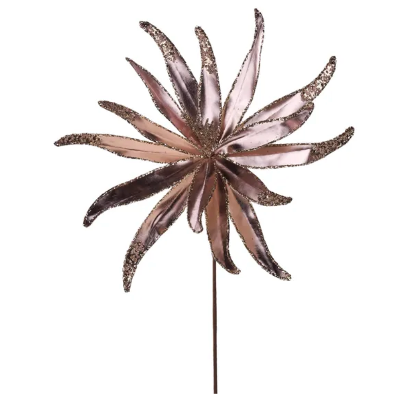 27"L x 17.5"Dia Metallic Spider Mum Stem (Rose Gold)