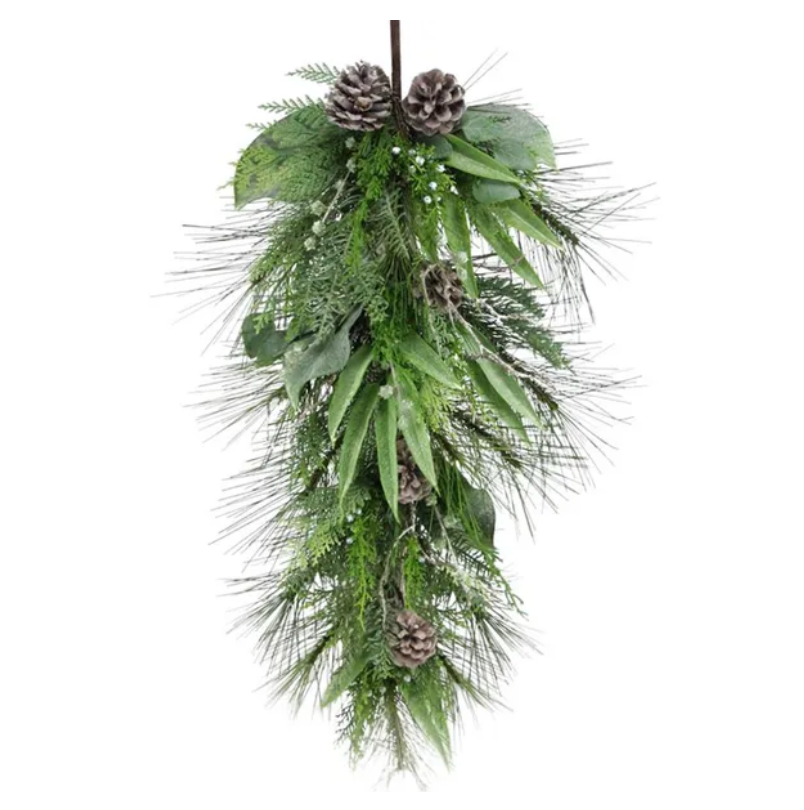 32"L Mix Pine/Twig/Pine Cone Teardrop