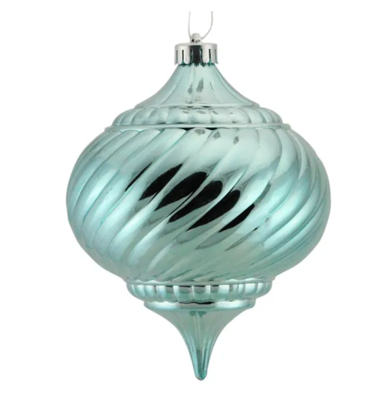 200Mm Swirl Stripe Onion (Shiny Turquoise)