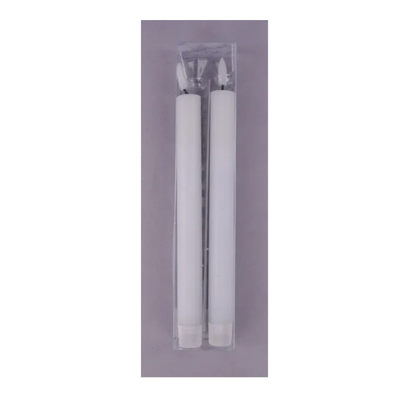 9.5"H x 0.75"Dia Flameless Taper Candle (Pack of 2)