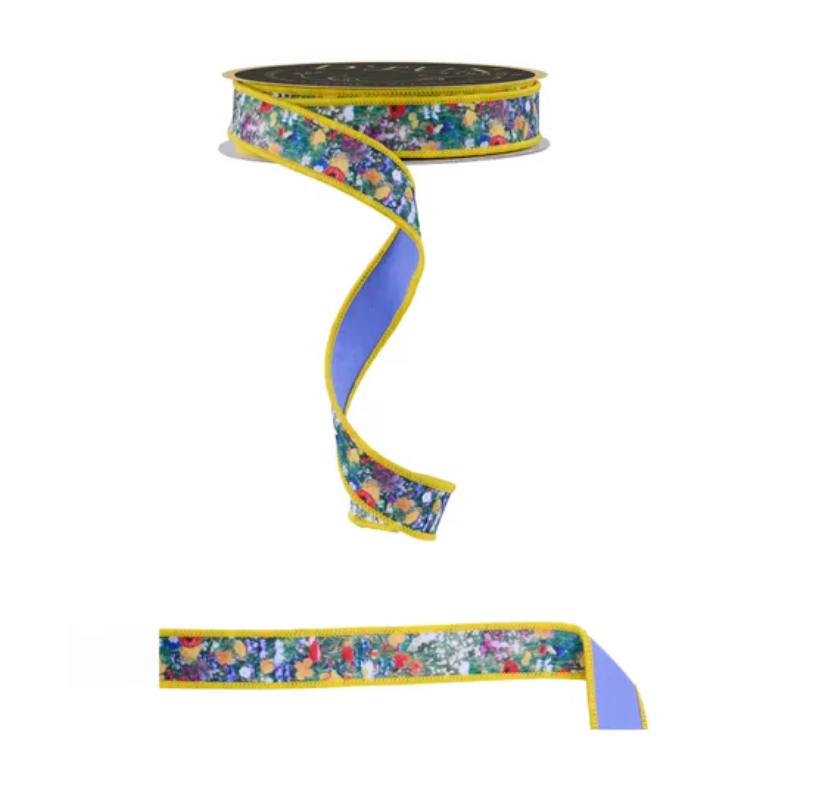 7/8" x 10yd Wildflower Field/Fused