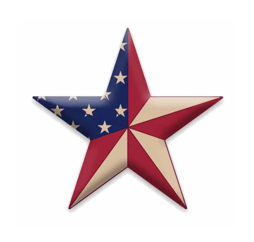 10"L x 9.5"H Metal/Embossed Star