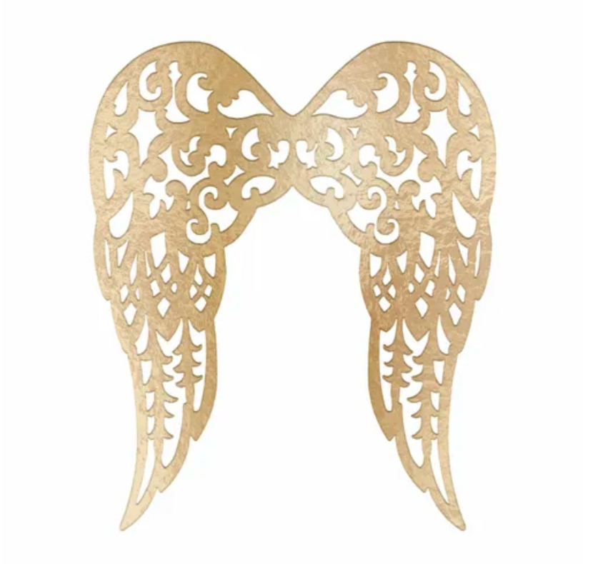 17.75"Hx14.75"L Filigree Angel Wings (Champagne)