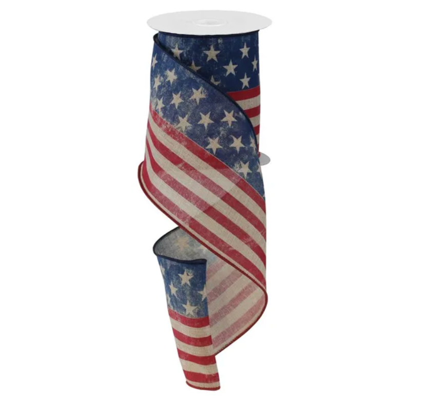 4" x 10yd Stars And Stripes/Royal