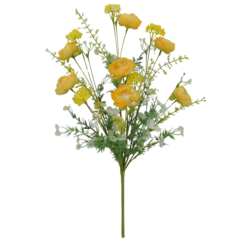 21.5" Ranunculus Mixed (Yellow)