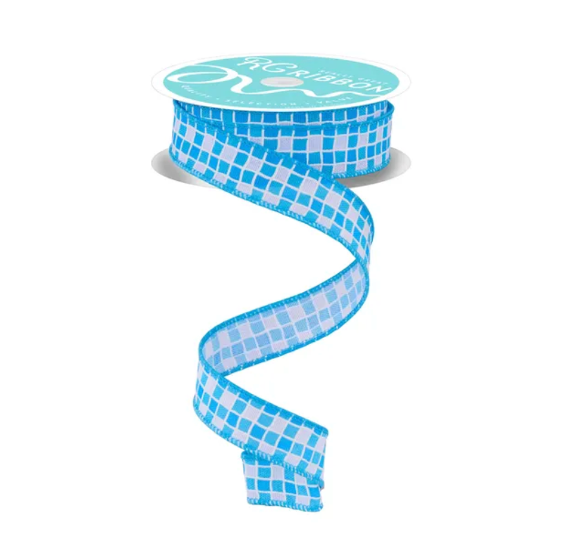 7/8" x 10yd Small Check/Foam Lines