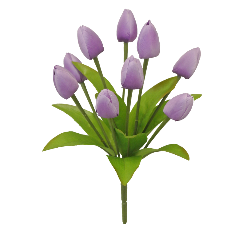 13" Tulip Bush X 9 (Lavender)