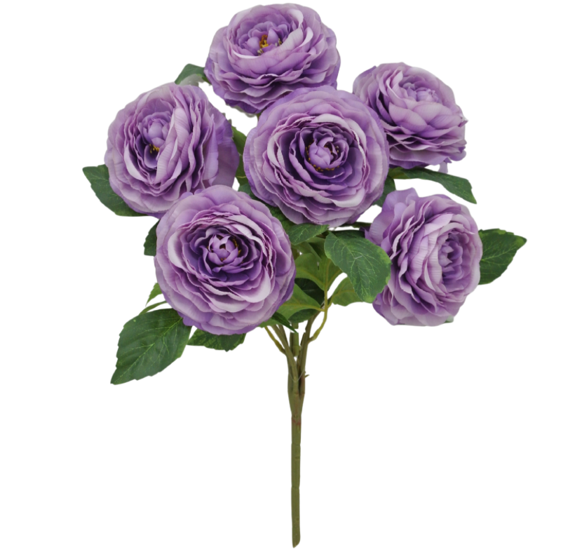19" Ranunculus Bush X 6 (Purple)