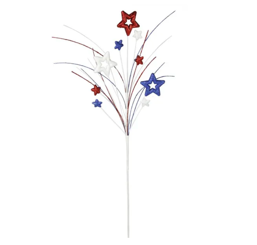 29"L Glittered Open Star Spray