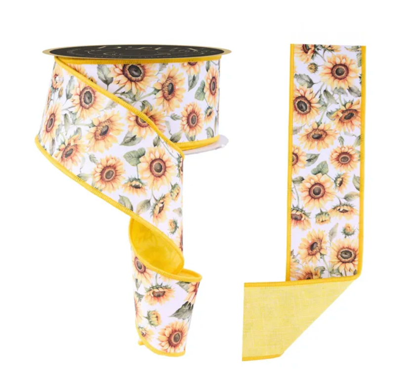 2.5" x 10yd Sunflowers/Fused