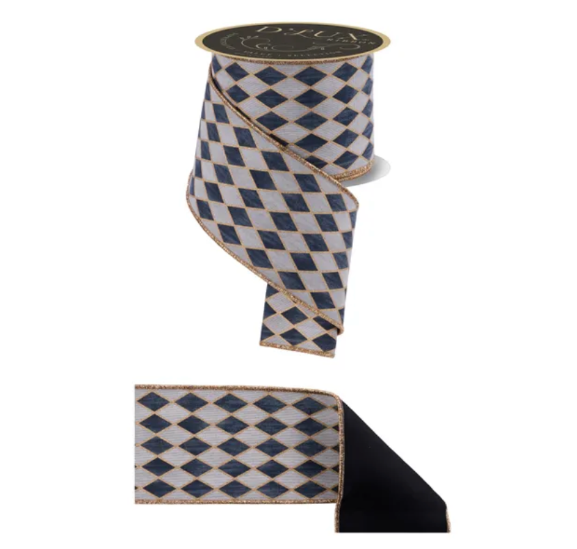 4" x 10yd Antique Harlequin/Fused