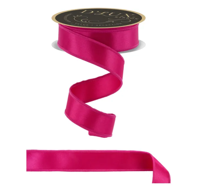1.5" x 10yd Satin Fused (Hot Pink)