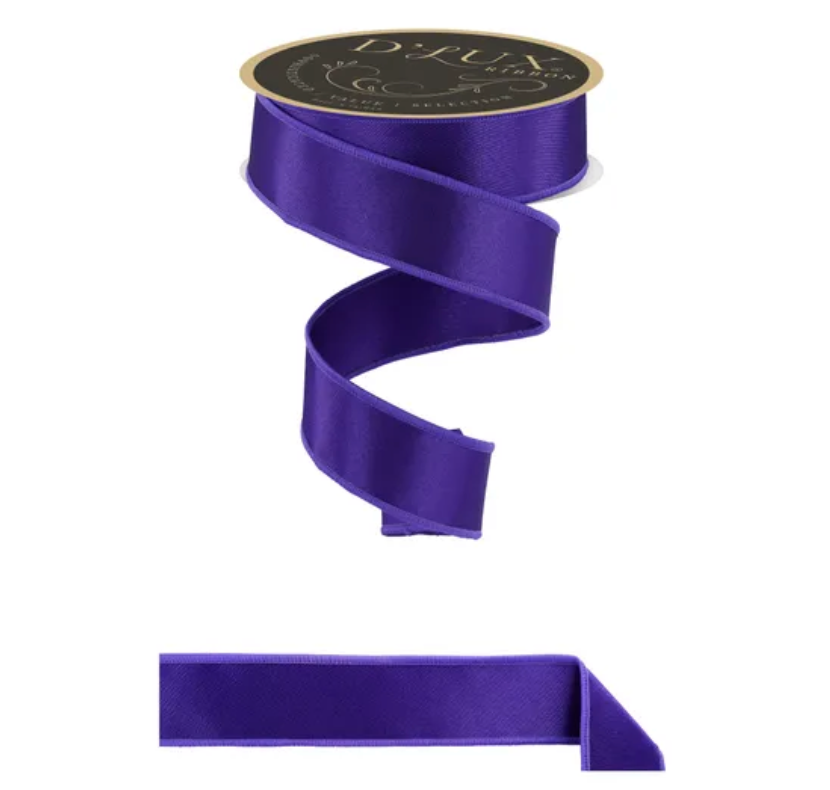 1.5" x 10yd Satin Fused (Purple)