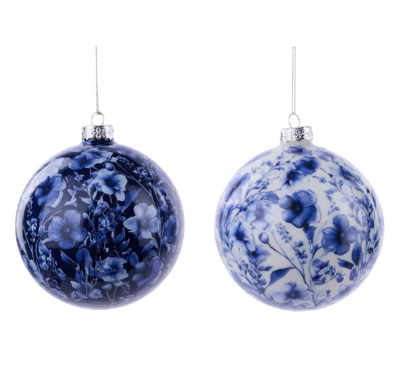 120Mm Soft Floral Chinoiserie Ornament
