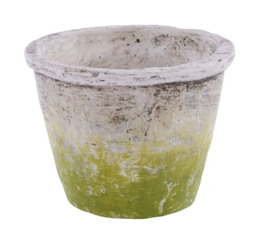 5.5"Diax4"H Cement Weathered Pot