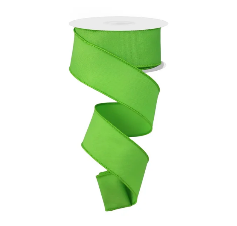 1.5" x 10yd Diagonal Weave Fabric (Lime Green)