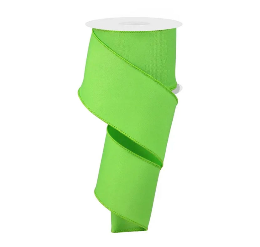 2.5" x 10yd Diagonal Weave Fabric (Lime Green)