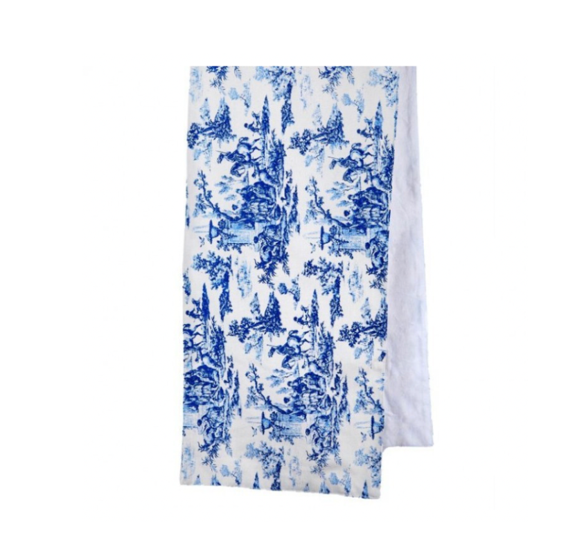 13"X72" Toile Table Runner Chinoiserie