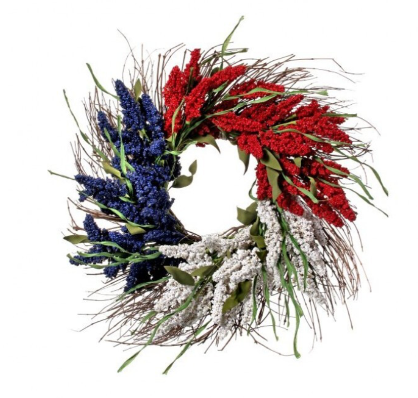 24" Americana Astilbe Wreath