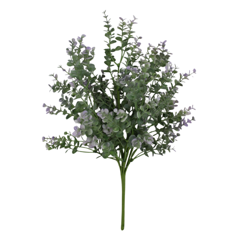 17" Plastic Eucalyptus Bush (Purple)