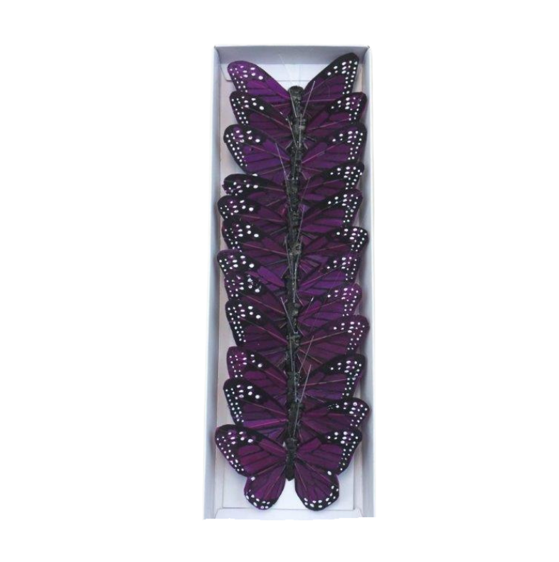 3" Monarch Butterflies (Purple) (Box of 12)