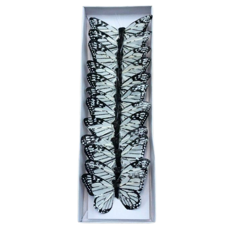 3" Monarch Butterflies (Black/White)