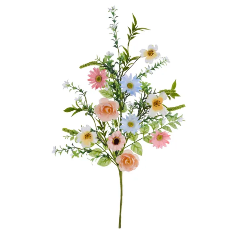 29"L Daisy/Flower/Leaf Spray