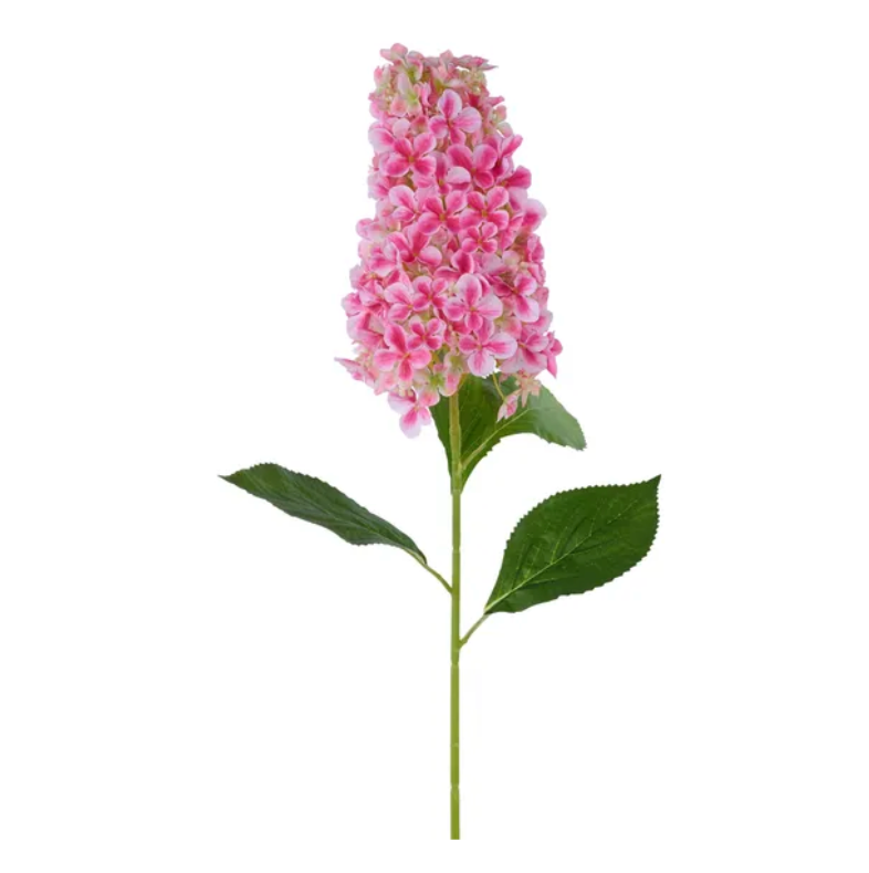 32"L Fabric Cone Hydrangea Stem (Hot Pink)