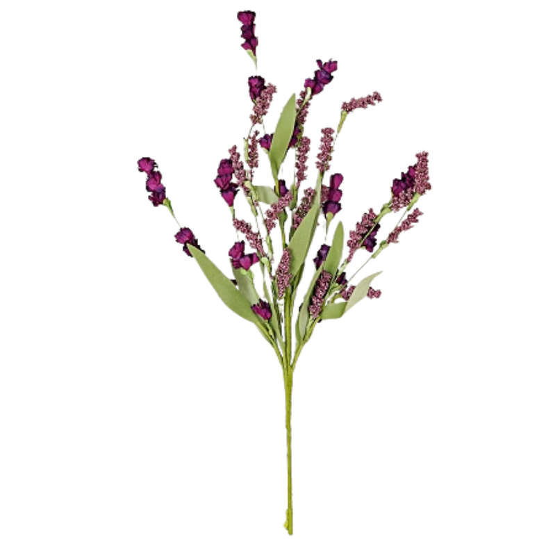 18" Purple Wild Cluster Flower Heather Bush