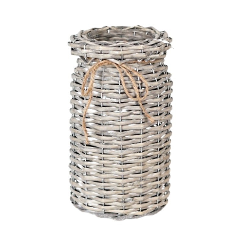 10" Grey Milk Bucket Willow Basket