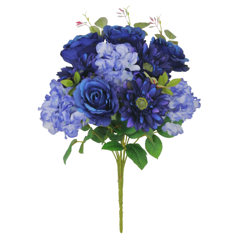 20" Rose Gerber Hydrangea (Royal Blue)