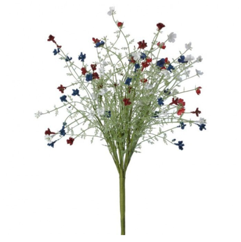 18" Patriotic Seeded Grass Bush