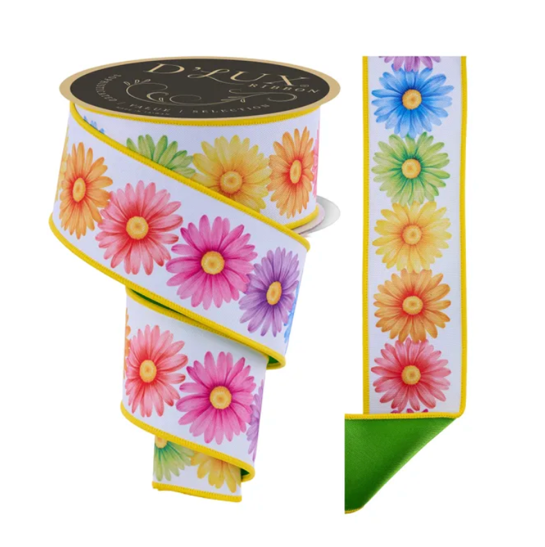 2.5" x 10yd Daisies/Fused