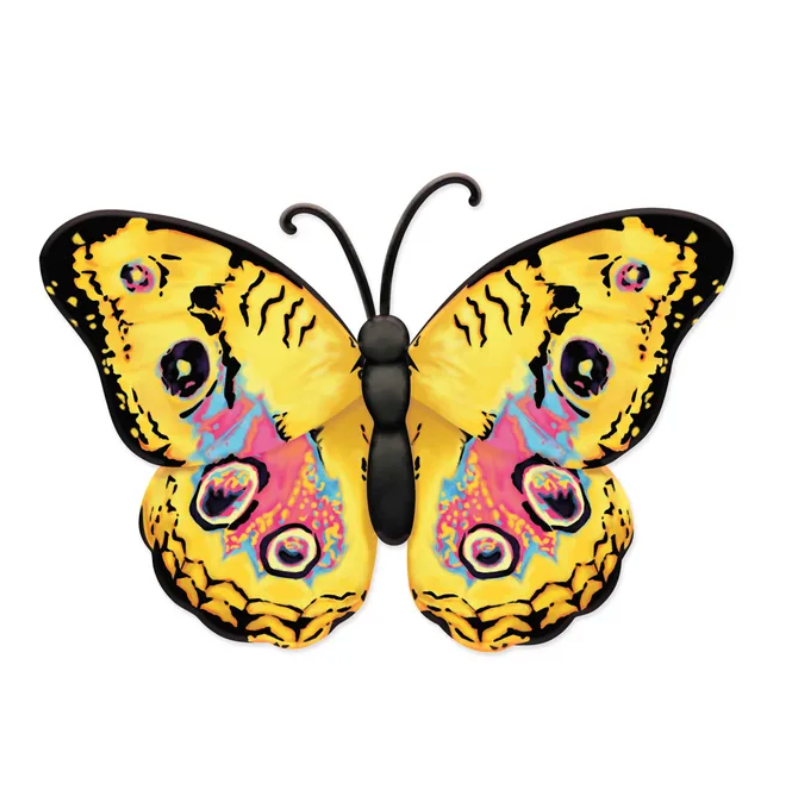 12"L x 8.3"H Metal/Embossed Butterfly