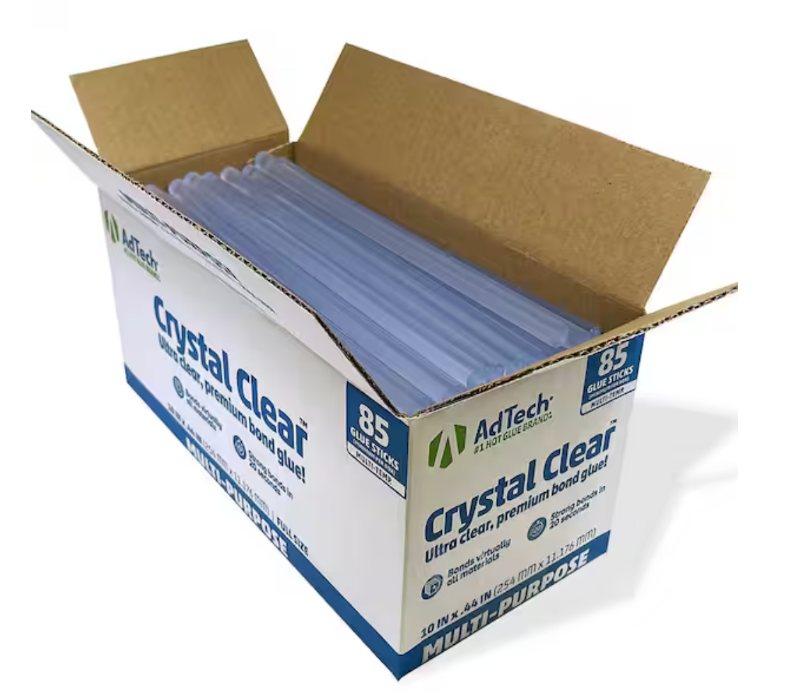10" Crystal Clear Glue Sticks (Box of 85)