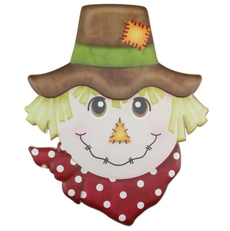 12"H x 10"L Metal Scarecrow W/Hanger