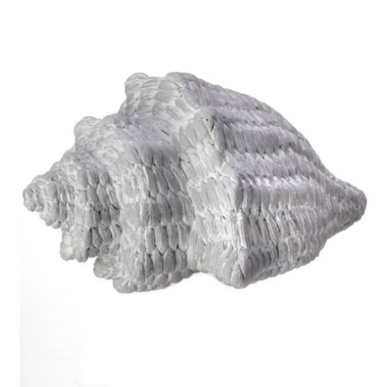 8.25" Resin 'Fabric Weave' Conch Shell