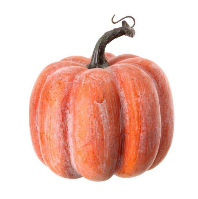 6"TX5"D Latex Weathered Pumpkin W/Vine