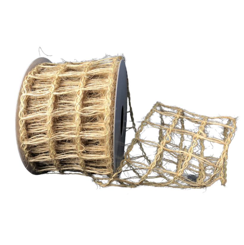 2.5" X 10YD Natural Open Weave Burlap